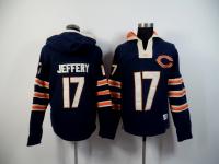 2015 NFL Nike Chicago Bears (WR) #17 Alshon Jeffery Men Navy Blue Pullover Hoodie