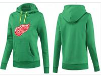 2015 NHL Detroit Red Wings Women Pullover Hoodie - Green