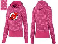 2015 NHL New Jersey Devils Women Pullover Hoodie Pink