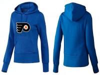 2015 NHL Philadelphia Flyers Women Blue Pullover Hoodie