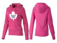 2015 NHL Toronto Maple Leafs Women Pink Pullover Hoodie