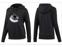 2015 NHL Vancouver Canucks Women Black Pullover Hoodie