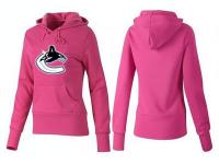 2015 NHL Vancouver Canucks Women Pink Pullover Hoodie