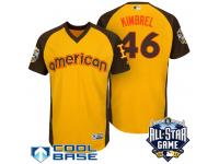 2016 MLB All-Star American Boston Red Sox Craig Kimbrel #46 Yellow Run Derby Cool Base Jersey