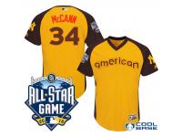 2016 MLB All-Star American New York Yankees #34 Brian McCann Gold Run Derby Cool Base Jersey