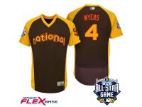 2016 MLB All-Star National San Diego Padres Wil Myers #4 Brown Men Run Derby Flex Base Jersey