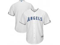 2017 Father Day Los Angeles Angels Men White Cool Base Team Jersey