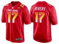 2018 PRO BOWL AFC LOS ANGELES CHARGERS #17 PHILIP RIVERS RED GAME JERSEY