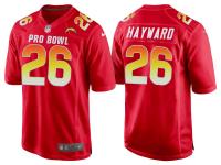 2018 PRO BOWL AFC LOS ANGELES CHARGERS #26 CASEY HAYWARD RED GAME JERSEY