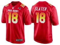 2018 PRO BOWL AFC NEW ENGLAND PATRIOTS #18 MATTHEW SLATER RED GAME JERSEY