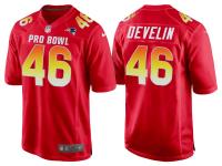 2018 PRO BOWL AFC NEW ENGLAND PATRIOTS #46 JAMES DEVELIN RED GAME JERSEY