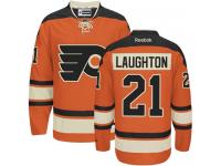 #21 Authentic Scott Laughton Orange Reebok NHL New Third Men's Jersey Philadelphia Flyers