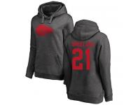 #21 Bashaud Breeland Ash Football One Color Women's Kansas City Chiefs Pullover Hoodie