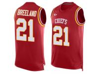 #21 Bashaud Breeland Red Football Men's Jersey Kansas City Chiefs Player Name & Number Tank Top