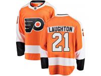 #21 Breakaway Scott Laughton Orange NHL Home Men's Jersey Philadelphia Flyers