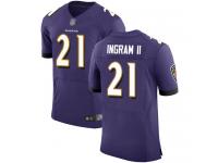 #21 Elite Mark Ingram II Purple Football Home Men's Jersey Baltimore Ravens Vapor Untouchable