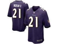 #21 Game Mark Ingram II Purple Football Home Men's Jersey Baltimore Ravens
