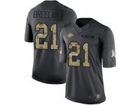 #21 Limited Bashaud Breeland Black Football Youth Jersey Kansas City Chiefs 2016 Salute to Service