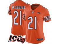 #21 Limited Ha Ha Clinton-Dix Orange Football Alternate Women's Jersey Chicago Bears 100th Season