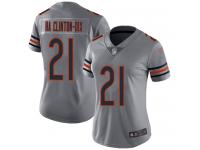 #21 Limited Ha Ha Clinton-Dix Silver Football Women's Jersey Chicago Bears Inverted Legend Vapor Rush