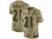 #21 Limited Mark Ingram II Camo Football Youth Jersey Baltimore Ravens 2018 Salute to Service