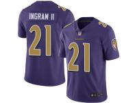 #21 Limited Mark Ingram II Purple Football Men's Jersey Baltimore Ravens Rush Vapor Untouchable