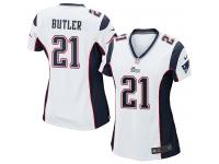 #21 Malcolm Butler New England Patriots Road Jersey _ Nike Women's White NFL Game