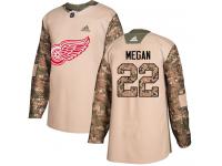 #22 Adidas Authentic Wade Megan Men's Camo NHL Jersey - Detroit Red Wings Veterans Day Practice