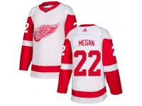 #22 Adidas Authentic Wade Megan Men's White NHL Jersey - Away Detroit Red Wings