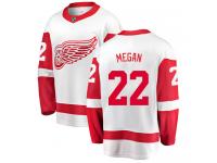 #22 Breakaway Wade Megan Men's White NHL Jersey - Away Detroit Red Wings