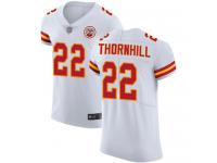 #22 Elite Juan Thornhill White Football Road Men's Jersey Kansas City Chiefs Vapor Untouchable