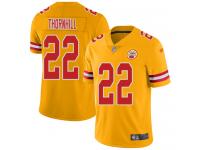 #22 Limited Juan Thornhill Gold Football Youth Jersey Kansas City Chiefs Inverted Legend Vapor Rush
