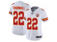 #22 Limited Juan Thornhill White Football Road Women's Jersey Kansas City Chiefs Vapor Untouchable