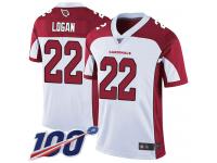 #22 Limited T. J. Logan White Football Road Men's Jersey Arizona Cardinals Vapor Untouchable 100th Season