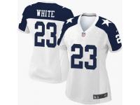 #23 Corey White Throwback Dallas Cowboys Alternate Jersey _ Nike Women's White NFL Game