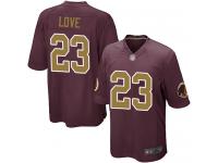 #23 Game Bryce Love Burgundy Red Football Alternate Men's Jersey Washington Redskins 80th Anniversary