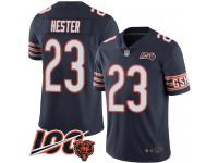 #23 Limited Devin Hester Navy Blue Football Home Youth Jersey Chicago Bears 100th Season