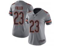 #23 Limited Kyle Fuller Silver Football Women's Jersey Chicago Bears Inverted Legend Vapor Rush