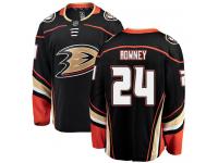 #24 Breakaway Carter Rowney Youth Black NHL Jersey - Home Anaheim Ducks
