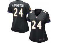#24 Kyle Arrington Baltimore Ravens Alternate Jersey _ Nike Women's Black NFL Game