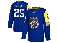 #25 Adidas Authentic Mike Green Men's Royal Blue NHL Jersey - Detroit Red Wings 2018 All-Star Atlantic Division