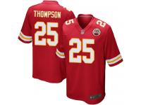 #25 Game Darwin Thompson Red Football Home Men's Jersey Kansas City Chiefs