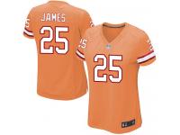 #25 Mike James Tampa Bay Buccaneers Alternate Jersey _ Nike Women's Orange NFL Game
