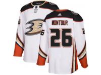 #26 Adidas Authentic Brandon Montour Youth White NHL Jersey - Away Anaheim Ducks