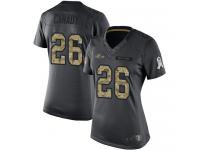 #26 Limited Maurice Canady Black Football Women's Jersey Baltimore Ravens 2016 Salute to Service