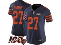 #27 Limited Sherrick McManis Navy Blue Football Women's Jersey Chicago Bears Rush Vapor Untouchable 100th Season