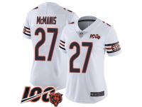 #27 Limited Sherrick McManis White Football Road Women's Jersey Chicago Bears Vapor Untouchable 100th Season