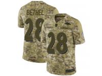 #28 Limited Justin Bethel Camo Football Youth Jersey Baltimore Ravens 2018 Salute to Service