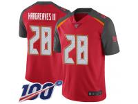 #28 Limited Vernon Hargreaves III Red Football Home Men's Jersey Tampa Bay Buccaneers Vapor Untouchable 100th Season