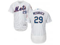 #29 Authentic Devin Mesoraco Men's White Baseball Jersey - Home New York Mets Flex Base